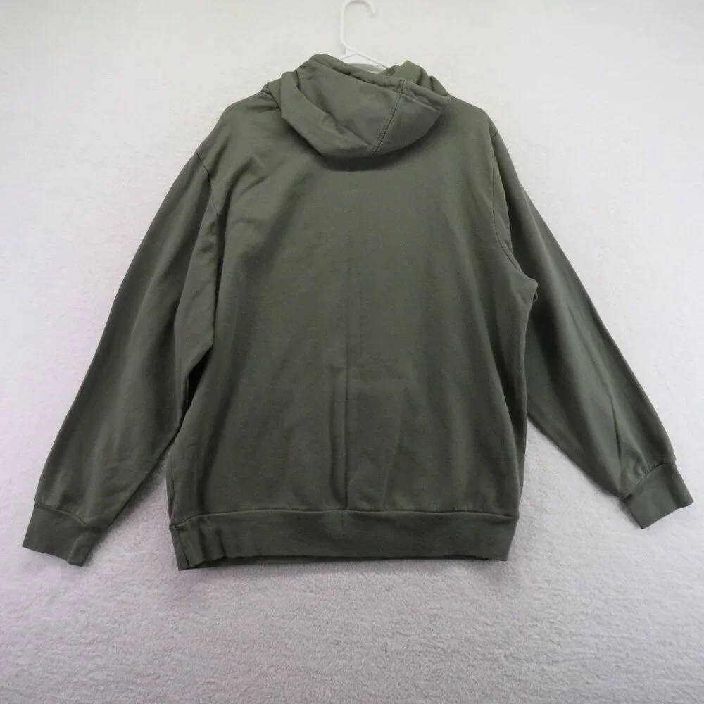 Disney Hoodie Mens Size Extra Large Mickey Mouse Logo Green Graphic‎ Sweater